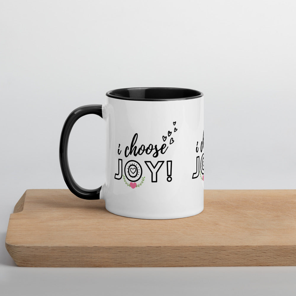I CHOOSE JOY Mug with Color Inside