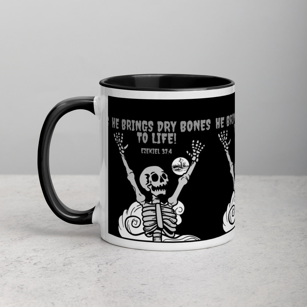 HE BRINGS DRY BONES TO LIFE Ezekiel 37:4 Mug with Color Inside