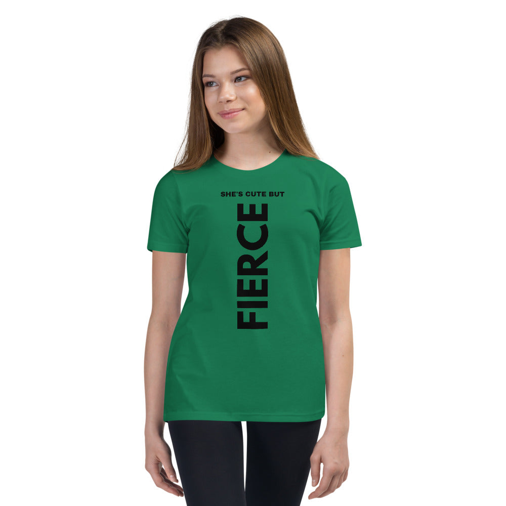 SHE'S CUTE BUT FIERCE Youth Short Sleeve T-Shirt