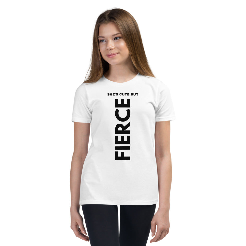 SHE'S CUTE BUT FIERCE Youth Short Sleeve T-Shirt