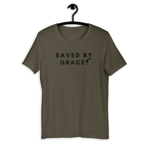 SAVED BY GRACE PERIOD Ephesians 2:8-9 t-shirt