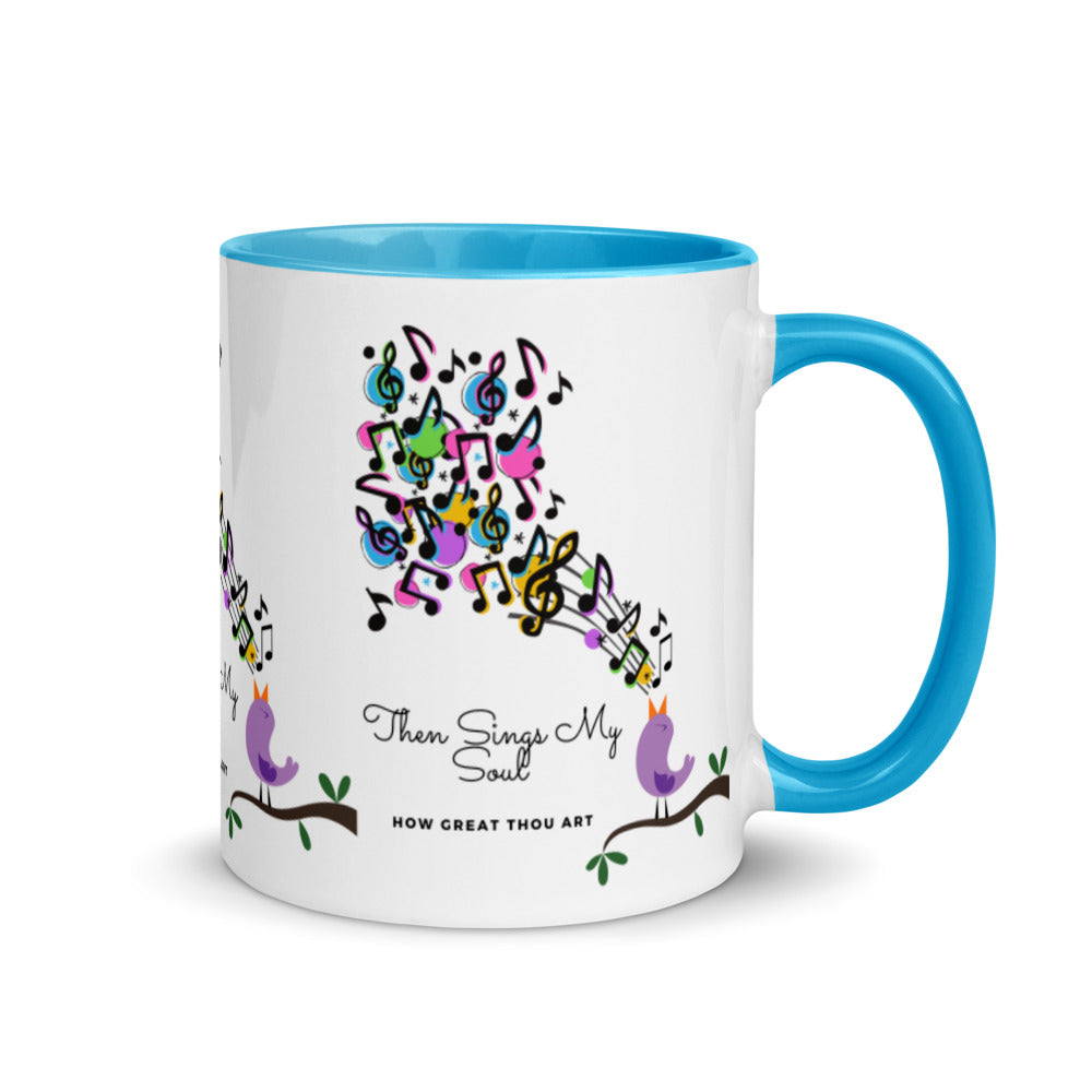 HOW GREAT THOU ART SINGS MY SOUL Mug with Color Inside