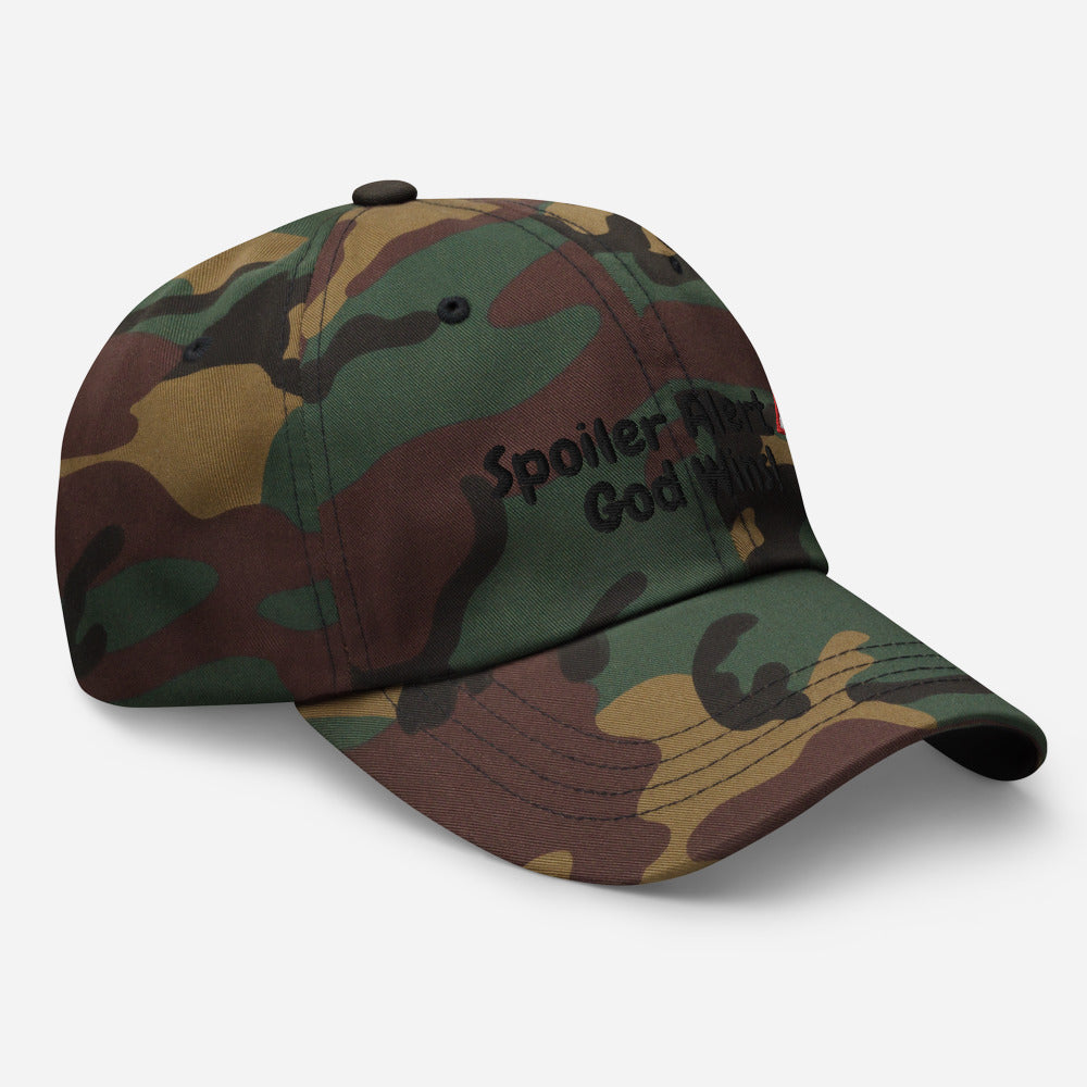 SPOILER ALERT GOD WINS! Dad hat