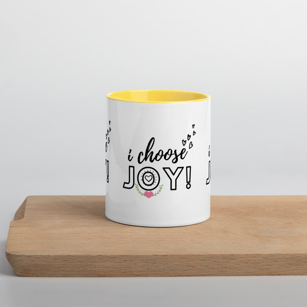 I CHOOSE JOY Mug with Color Inside