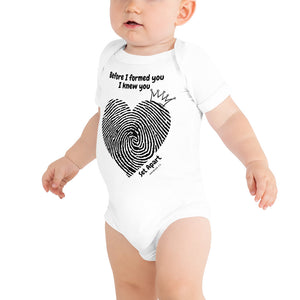 I'M SET APART Jeremiah 1:5 Heart Fingerprint Baby T-Shirt