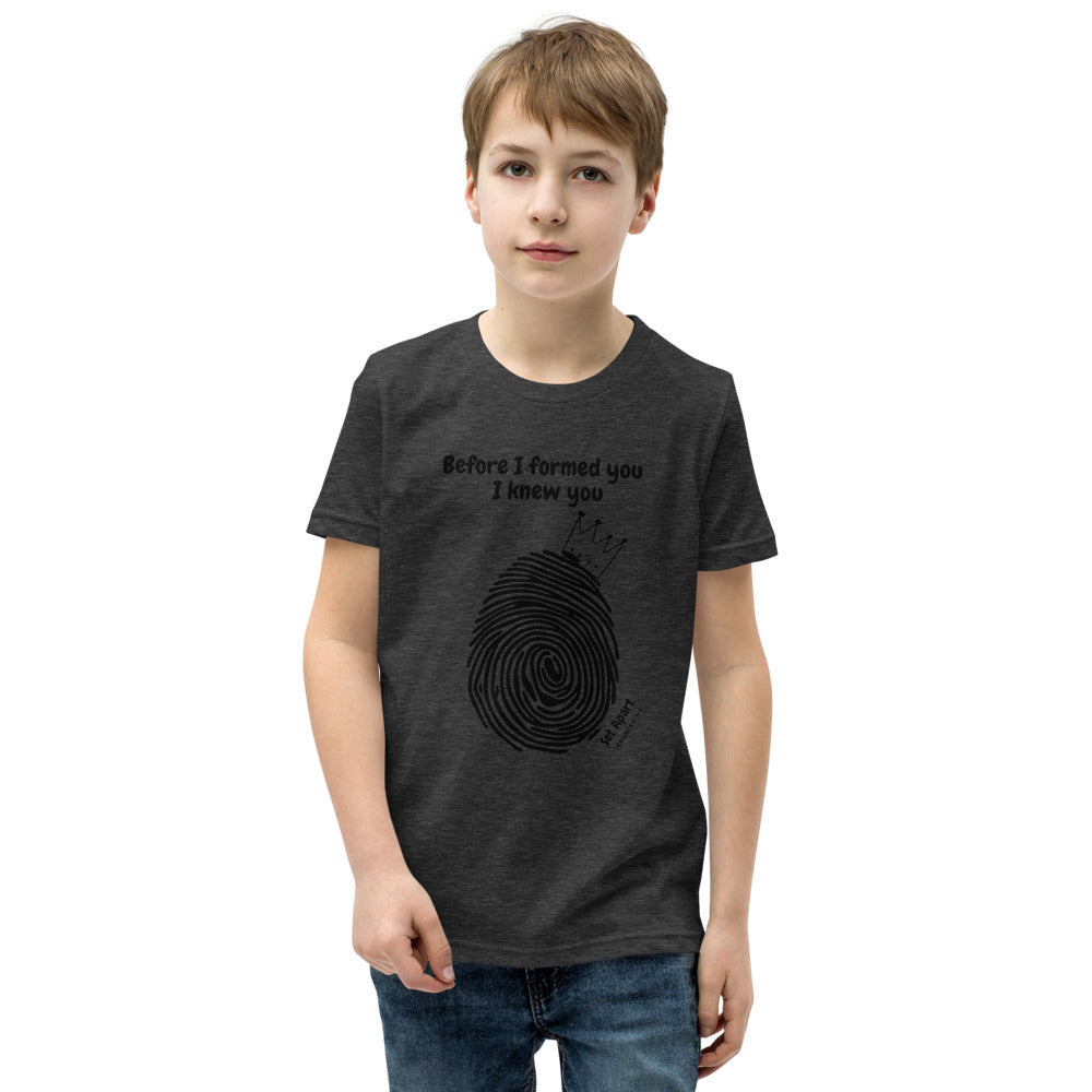 I'M SET APART Jeremiah 1:5 Youth Short Sleeve T-Shirt