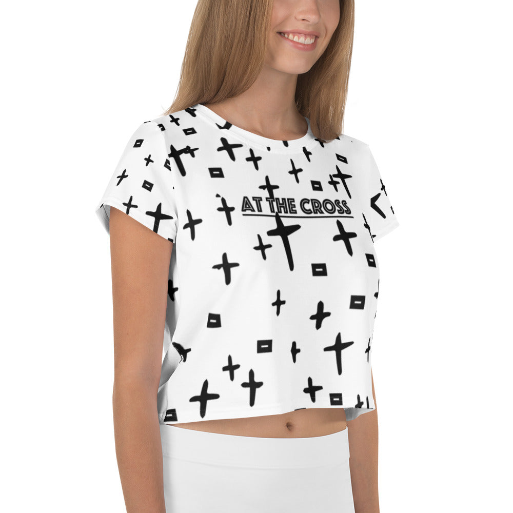 THE CROSS PERIOD All-Over Print Crop Tee